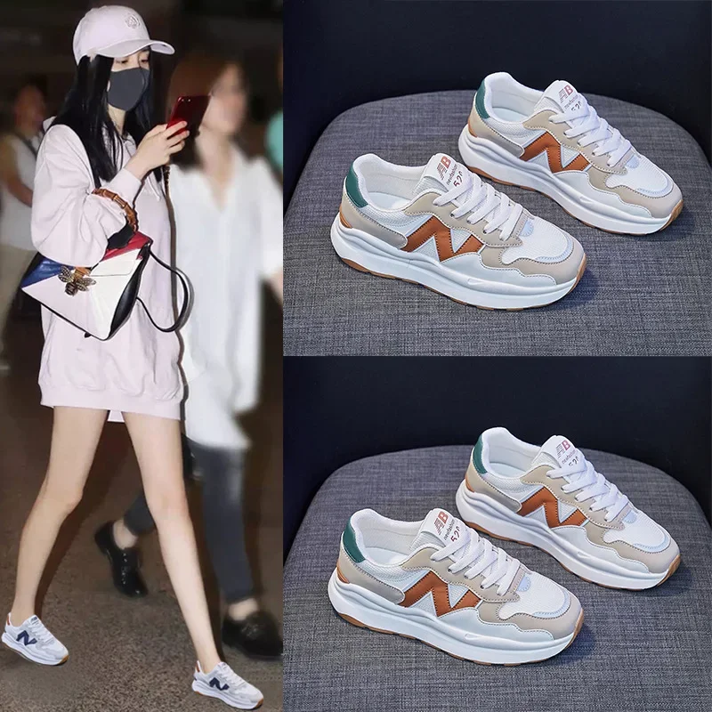 Women Sneakers Breathable Platform Shoes Ladies Sport Mesh Sneakers Woman Flat Shoes Fashion Soft Sole Footwear Tennis Shoes