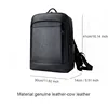 High Quality Genuine Leather Men's Backpack Large Capacity Laptop Bag School Backpack Male Shoulder Bag Leather Travel Backpacks 5