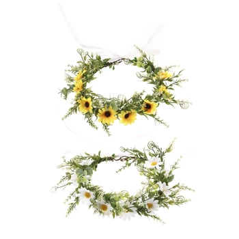 fiori da sposa per matrimonio Ghirlande margherite Fasce fiori Donne Sposa Fasce