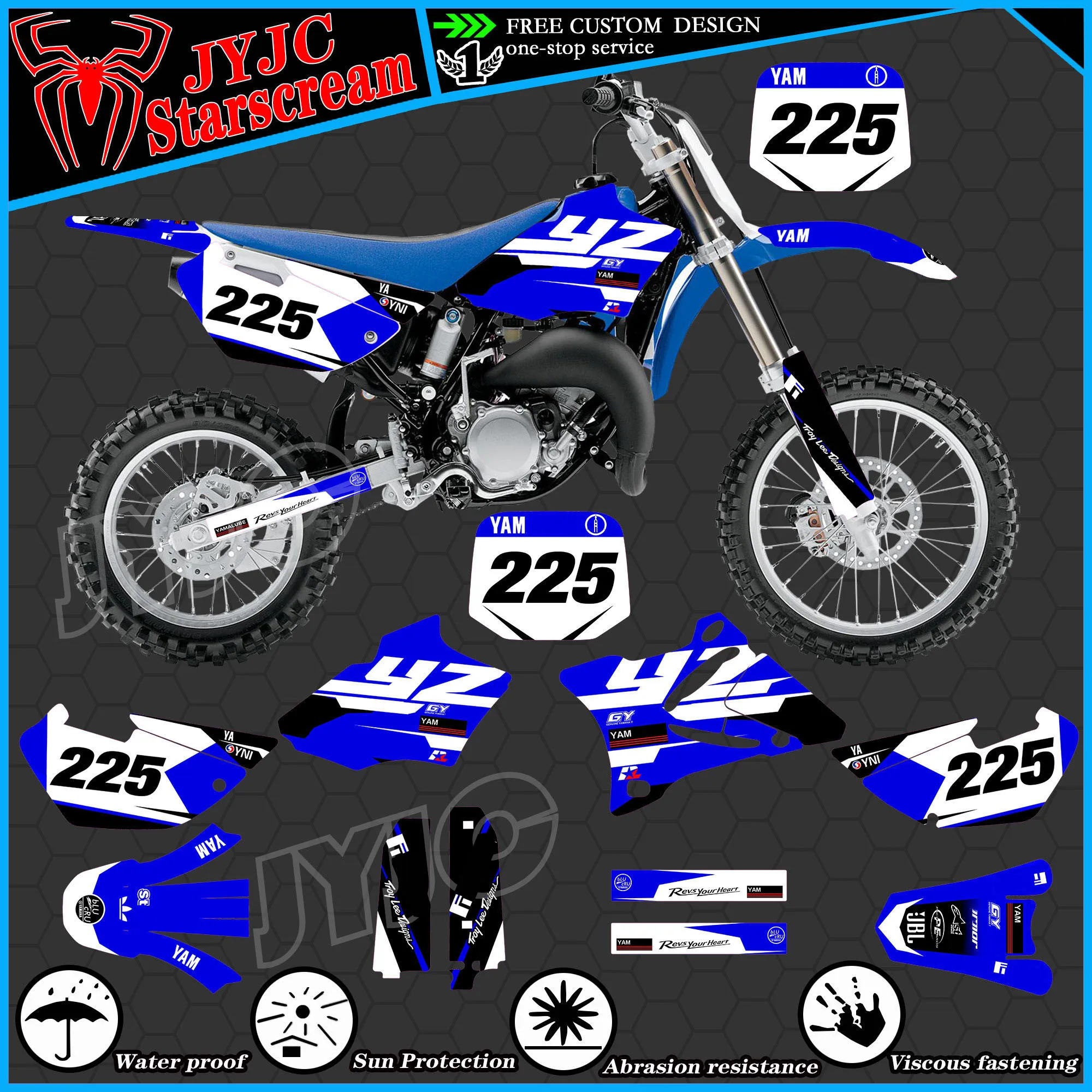 Graphic Kit for YAMAHA 2002 2003 2004 2005 2006 2007 2008 2009 2010 2011 2012 2013 2014 YZ85 Motorcycle Decal Stickers
