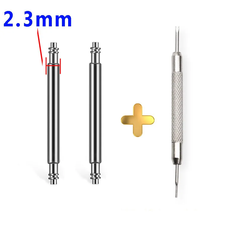 Durable Stainless Steel Watch Strap Spring Bars - 2mm & 2.3mm Diameter, 22mm & 26mm Length