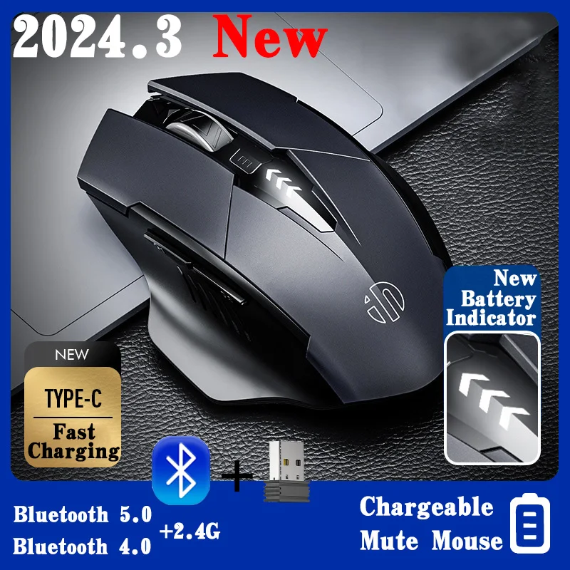 Wireless Mouse Ergonomic Mouse Wireless Optical Mouse Wireless Bluetooth Business Office Mouse Ergonomic Optical Silent Bluetooth 5.0 For PC Business Office