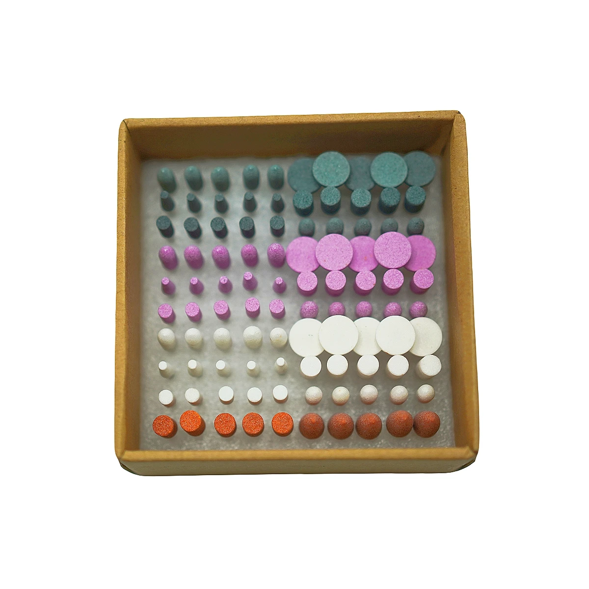 

100pcs Mixed Dental Abrasive Stone Points Polishing Grinding Drills Burs Head Wheel Tool Kit for Dentist Tools Material