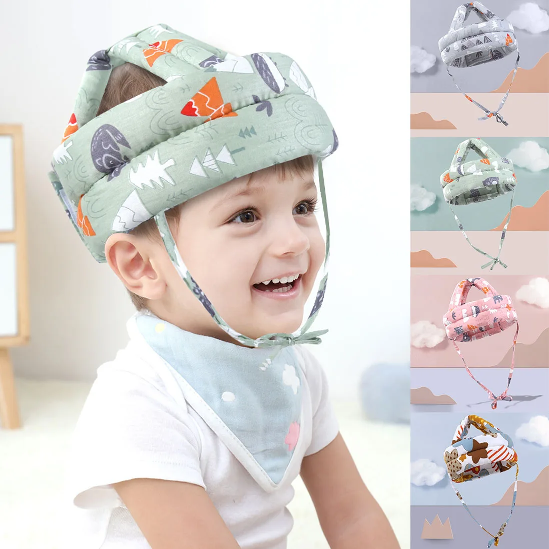 Head Protection Headgear Kids Protection Head Safety Helmet Crash Cap Baby Safety