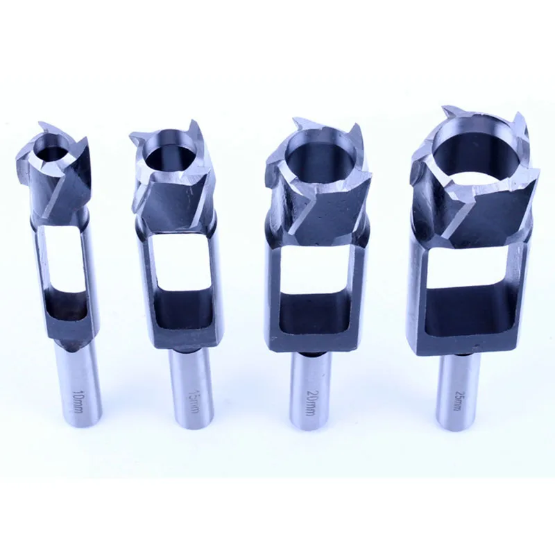 Woodworking Drill Tool Set Straight And Round Wood Plug Hole Cutter Plug Cutting Drill Take Steel Knife Log Tenon Cork Woodworking Drilling Tools