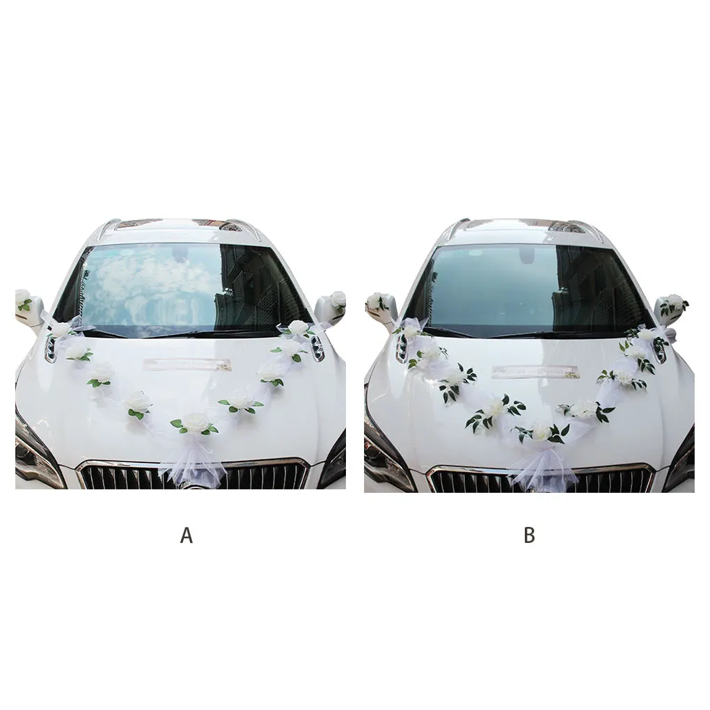 

2/3 Artificial Flower Decoration For Weddings And Events Wedding Car Flower Decoration Wedding Supplies Q11 White