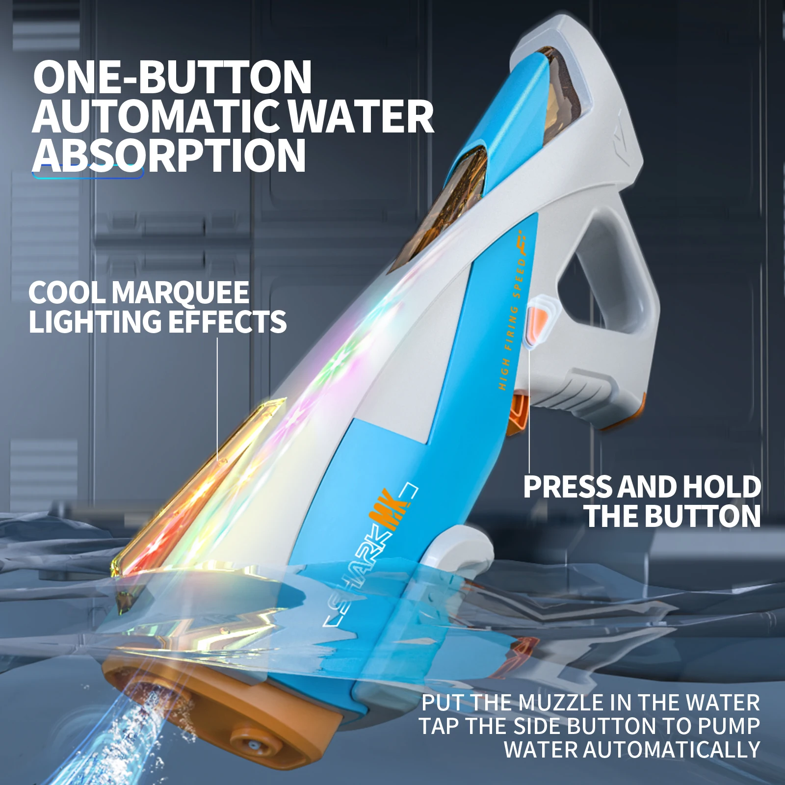 New Electric Water Gun Toys Yacht Space Water Gun Full Automatic Summer Shoot Beach Outdoor For Children Boys Girl Adults Gift 3