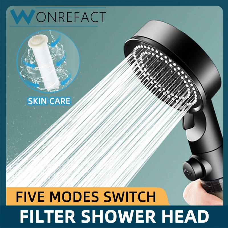 10 Modes High-Pressure Filtered Shower Head One Key Stop Water Bathroom Handheld Showerhead Portable Universal Shower Nozzle