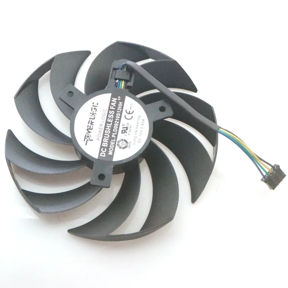 もち MSEURO グラフィックカードファン PLD09210S12HH DC12V 0.40A 4ピン