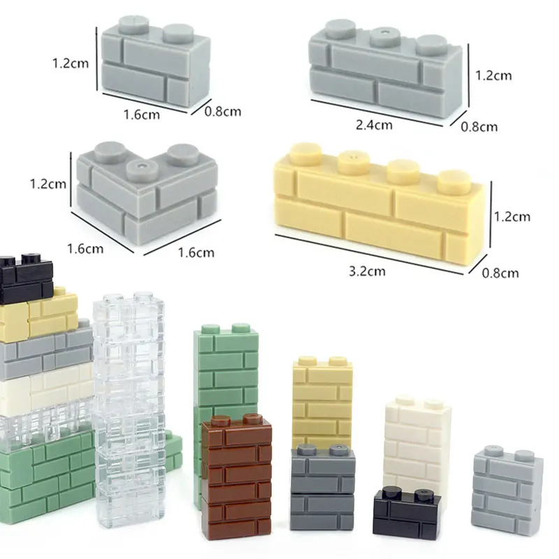 City Friends Wall Figures Bricks DIY Construction MOC Building Blocks Thick 1x2 1x3 1x4 L Dots Compatible Leduo 98283 15533 2