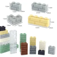 City Friends Wall Figures Bricks DIY Construction MOC Building Blocks Thick 1x2 1x3 1x4 L Dots Compatible Leduo 98283 15533 2