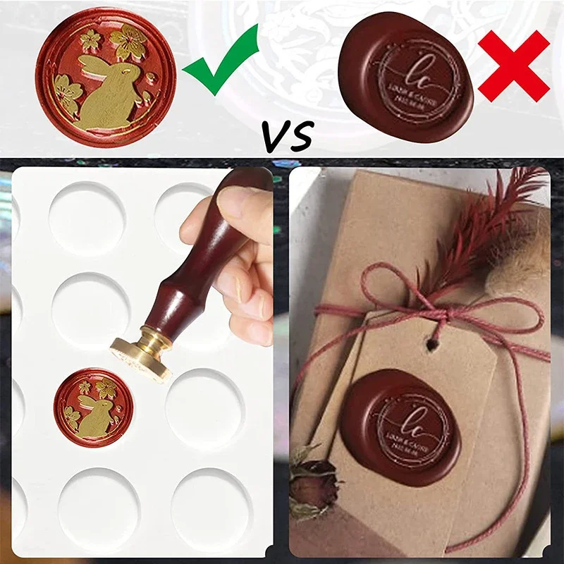 Wax Seal Stamp 1pc Wax Seal Stamp Mold 4/12/24 Round Silicone Mat DIY Crafts Wax Seal Mat Tool French Mousse Cake Baking Tools