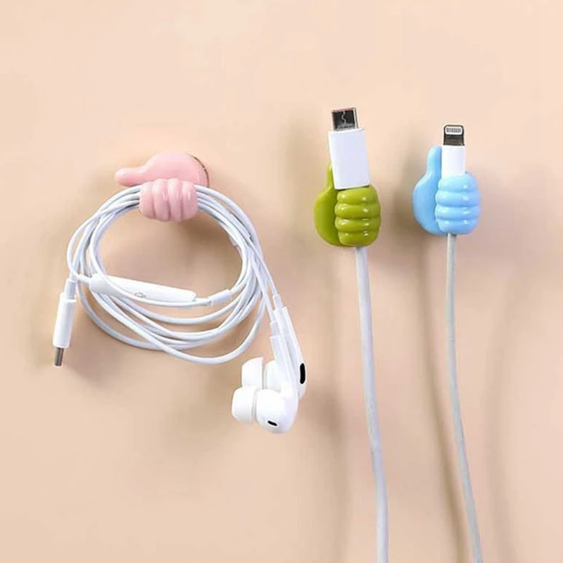 

5/10Pcs Multifunctional Clip Holder Thumb Hooks Wire Organizer Wall Hooks Hanger Strong Wall Storage Holder for Kitchen Bathroom