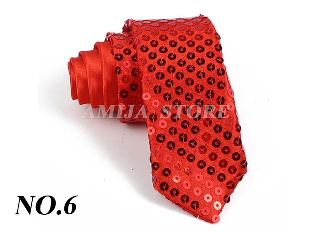 Cravatta Glitterata Con Papillon - Cravatta Paillettes Per Feste, Regolabile, Pre-Annodata, Unisex - Foto 7