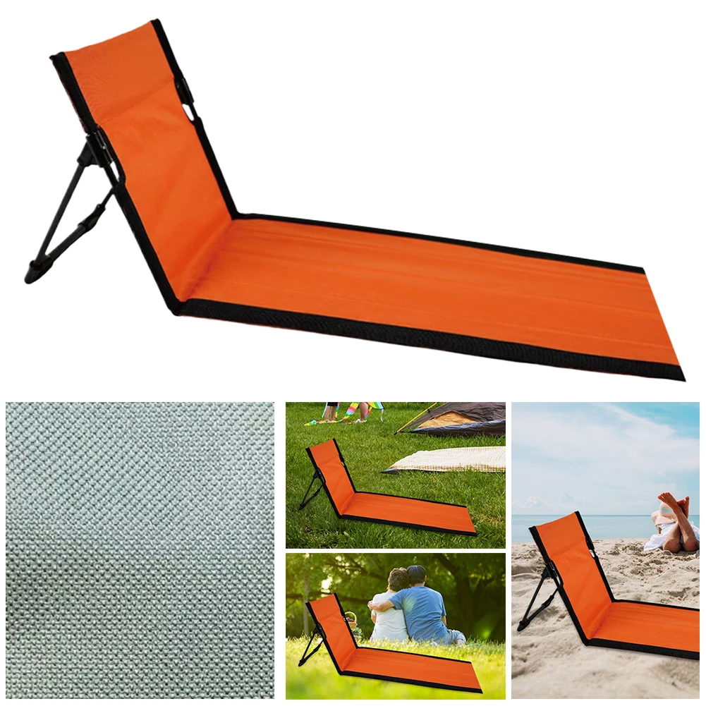 Outdoor Beach Chair Portable Folding Floor Seat with Backrest Lightweight Camping Chair Lazy Lounger For Garden Park Lawn Picnic 3
