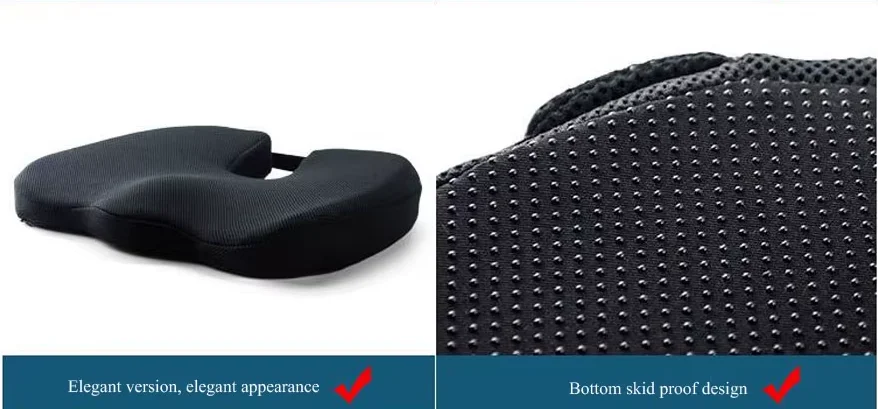 1Pcs Steißbein Sitzkissen Memory Foam U-Förmigen Kissen für Stuhl Kissen Pad Auto Büro für Steißbein schmerzen Massage Kissen – Detail 2