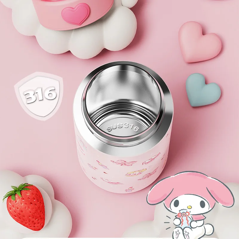 Sanrio Pink Strawberry Hello Kitty Stainless Steel Tumbler Cup