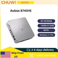 CHUWI AuBox Mini PC AMD Ryzen7 8745HS 16GB DDR5 512GB SSD WiFi 6 BT 5.1 2.5G LAN Support Quad DisplaysUp to 4K Windows 11 Pro