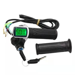 Electric Bike Twist Grip Throttle with LCD Battery Display and Power Indicator (48V)