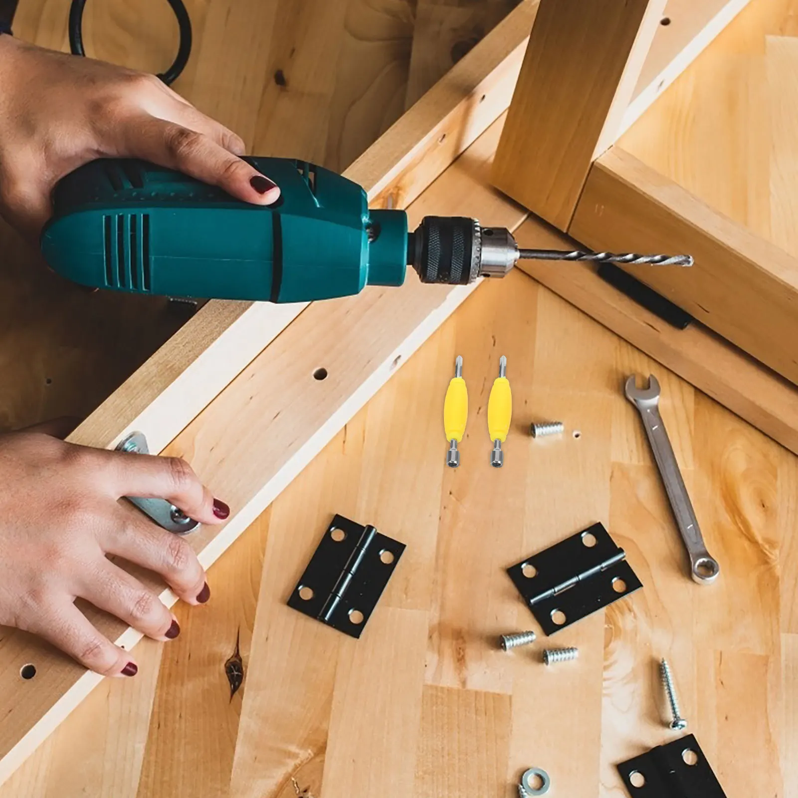 6개입 핑거보드 드라이버 미니 메탈 더블 엔드 툴 DIY 스케이트보드 수리 유지보수 키트 액세서리 세트
