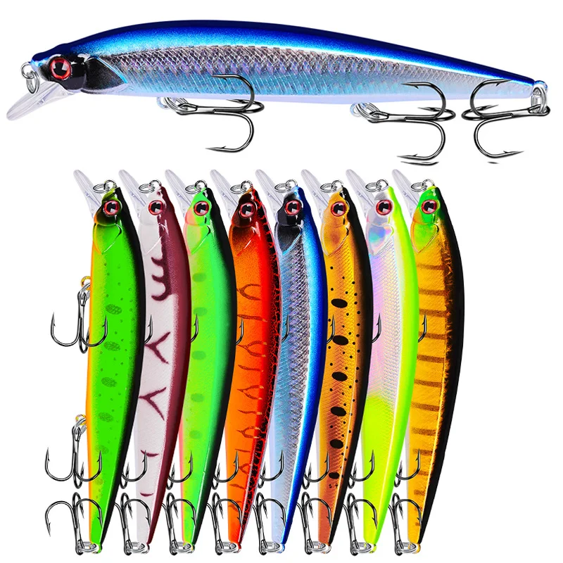 

1PCS Bionic Minnow Fishing Lure Bass Trolling Artificial Hard Bait 14cm 18.5g Crankbait Wobblers 3D Eyes for Fishing Carp Pesca