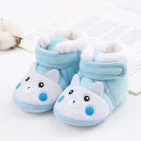 Baby Autumn Winter Boots Baby Girl Boys Winter Warm Shoes Cartoon Toddler Fuzzy Balls First Walkers Kid Shoes 2