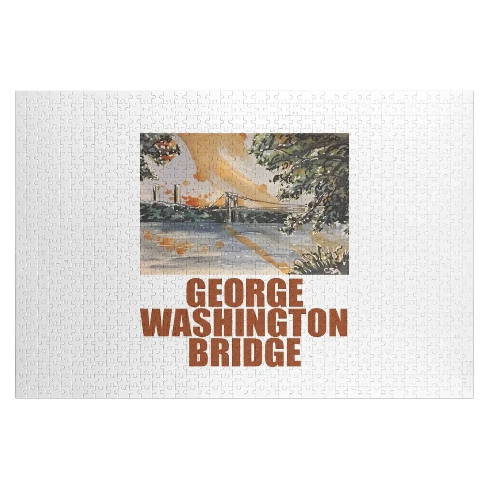 GEORGE WASHINGTON BRIDGE Jigsaw Puzzle Wood Animals Personalised Jigsaw Custom Child Christmas Toys Puzzle mount rainier reflection lake in washington socks christmas stocking socks woman men s