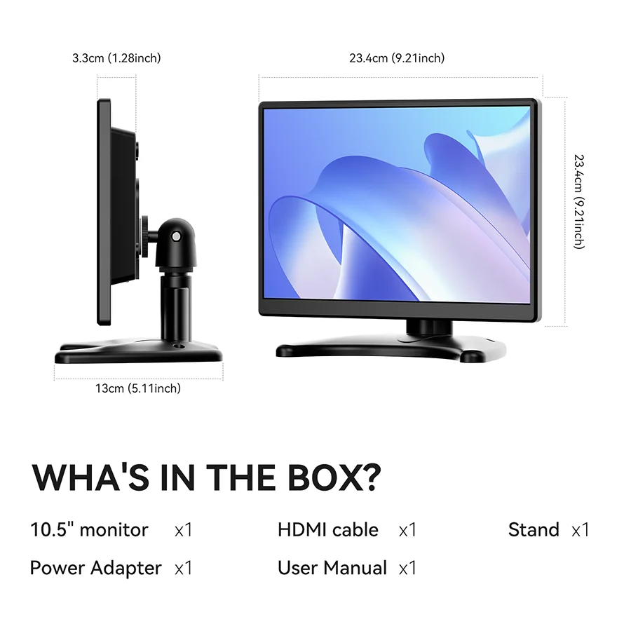 Miktver-10.5 ġ 100% sRGB ̹  Ǯ HD 1920x1280P  HDMI ÷ IPS ȭ 3:2 PC PS4 Xbox,   tv