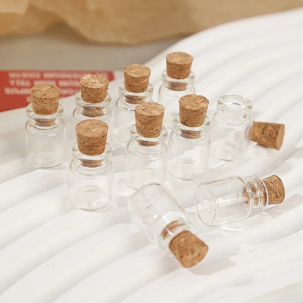 DIY Transparent Empty Message Bottles Mini Glass Bottle with Cork Stopper Birthday Wedding Xmas Party Decor Favors Wholesale 3