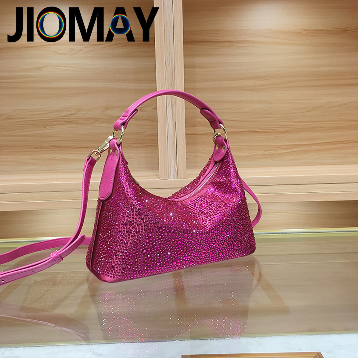 

JIOMAY Light Luxury Dinner Bag Luxury Designer Bags ​Diamond Women's Handbag Sparkling Crossbody Bag Fashion Purses for Women