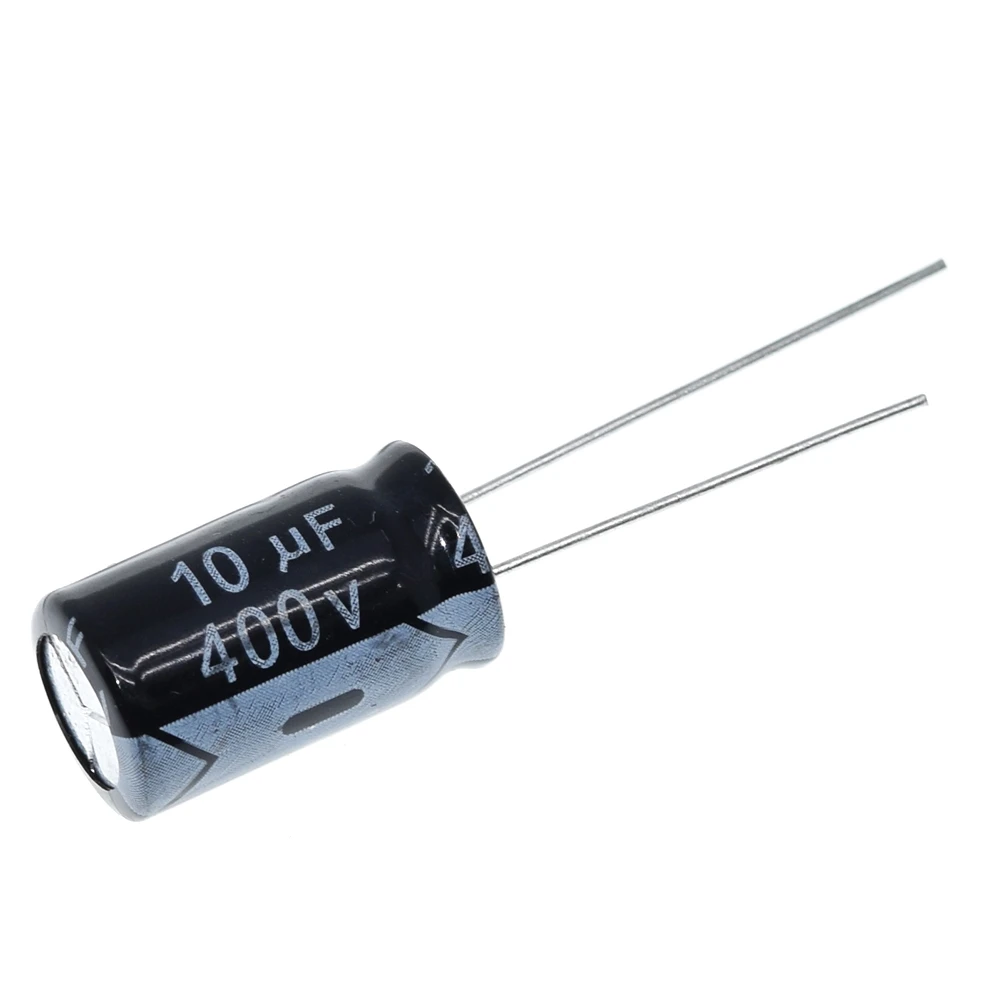 TZT 10PCS Higt quality 400V10UF 10*17mm 10UF 400V 10*17 Electrolytic capacitor