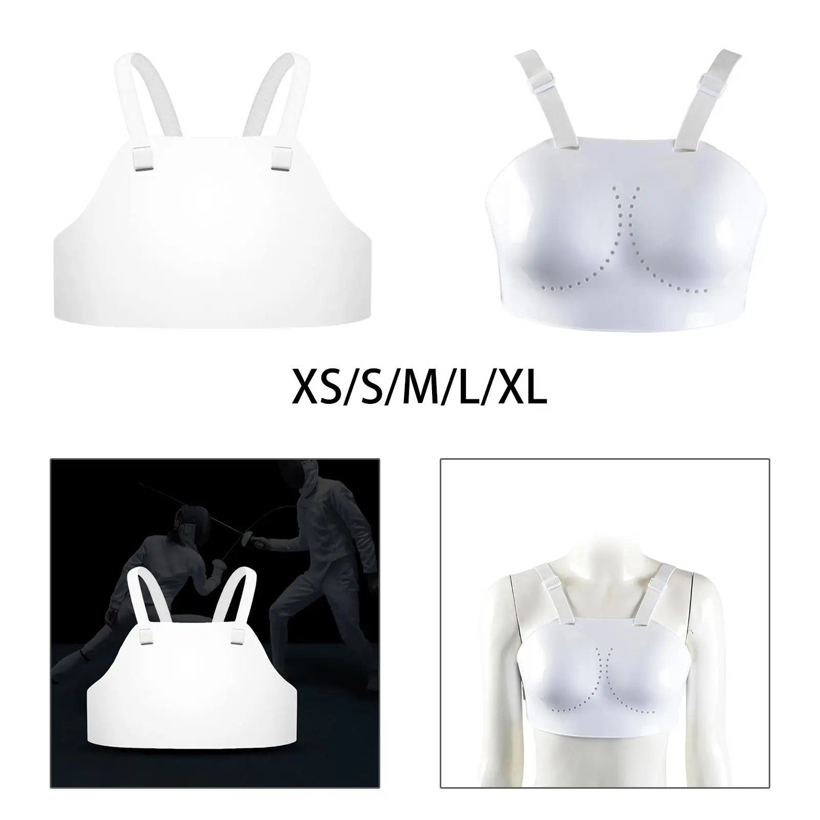Karate Chest Guard with Adjustable Straps for Fencing and Heavy Impact Sports