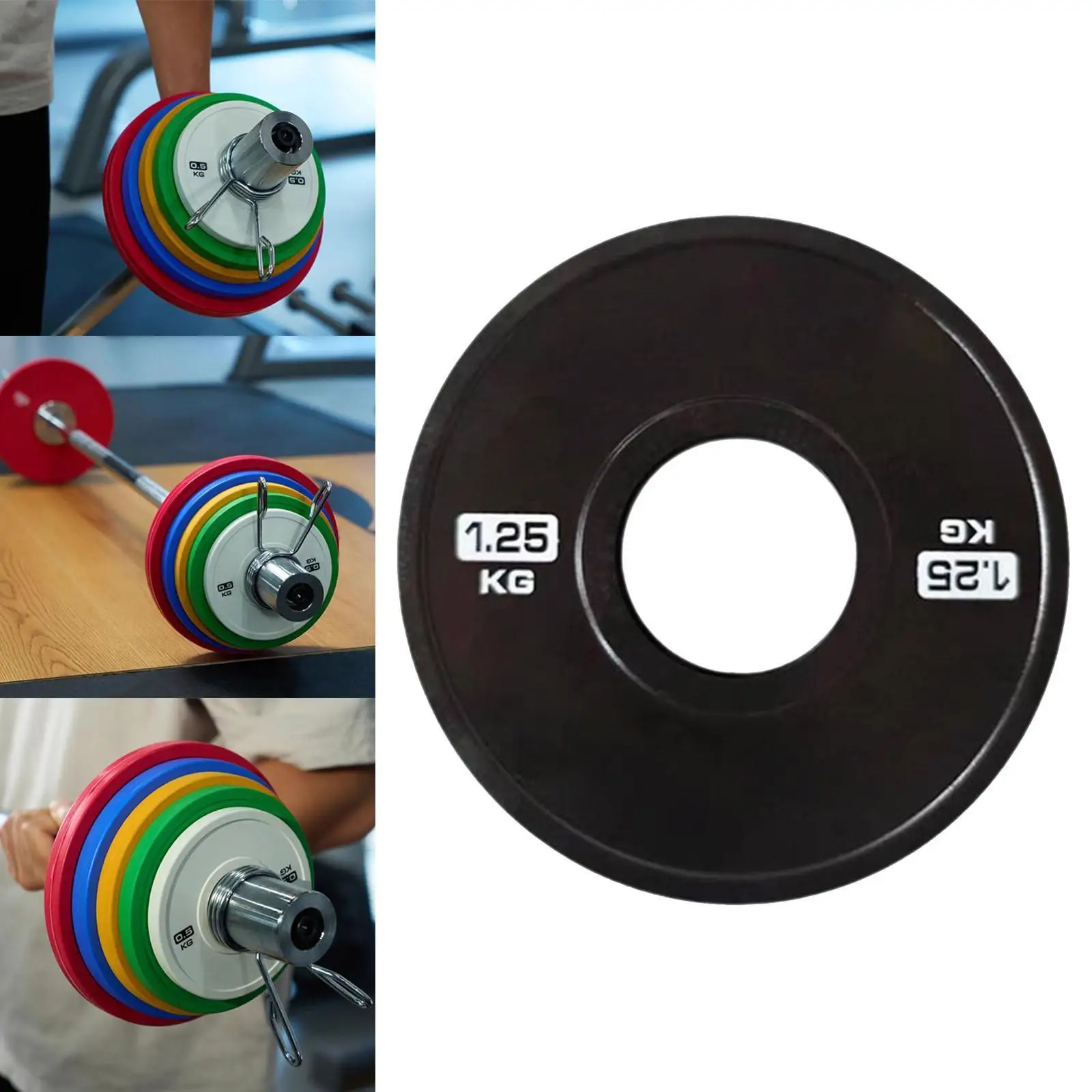 Dumbbell Weight Plate Grooved Rubber Steel for Fitness Machines Barbell Micro Plate for Professional Gym Use