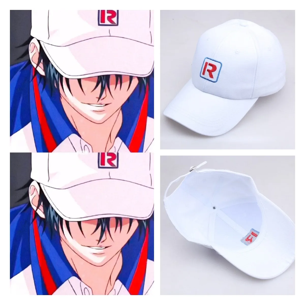 

Кепка для косплея из аниме Принц тенниса, белая хлопковая бейсболка Ryoma Echizen, Кепка От Солнца