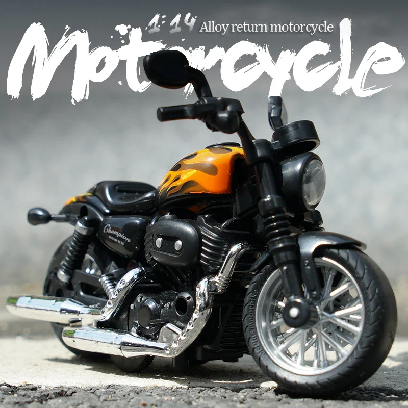 Alloy Motorcycle Model Toy with Sound and Light
