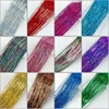 Braiders 12 Colors Hair Tinsel Extensions Tools Braiding Sparkle Shiny Hair Braiding Headdress Long Hair Accessories Werkzeuge 4