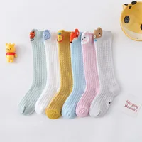 Spring Summer Children Baby Girls Leg Warmer Knee High Socks Cotton Mesh Socks Kid Clothing for Boy Unisex Toddler Cartoon Socks 1
