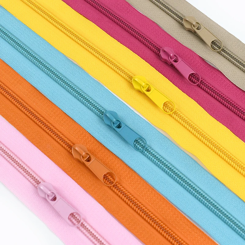 5M Meetee 3# 5# Nylon Zippers+Zip Slider Puller Rainbow Zipper By Meters Closures Zips Tape Repair Cursors Sewing Accessories