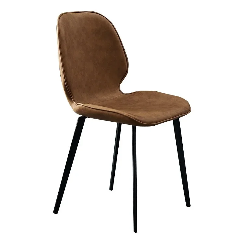 

Light Luxury Dining Metal Post-modern Italian Minimalist Home Leather Back Fashion Ins Celebrity Nordic Chair