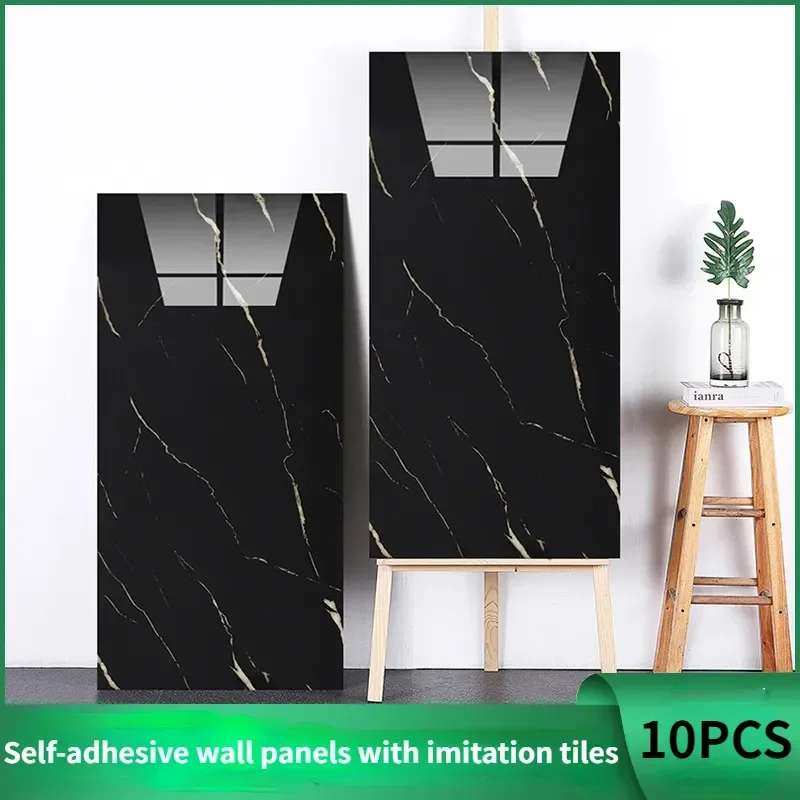

Imitation Tile Stickers Wall Decorative Wall Panels Bathroom Waterproof Marble Wall Stickers Self-adhesive Floor Stickers