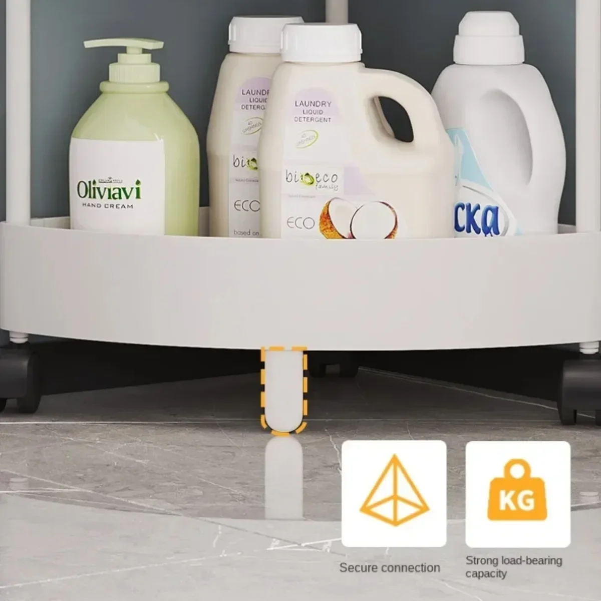 Multilayer Rolling Cart Toilet Storage Rack Movable waterproof Storage Organizer Storage Rack Bathroom entrance Home Organizer