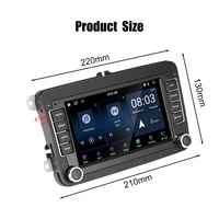 Lecteur d'autoradio Android 2 Din, limitation GPS, WiFi, Carplay pour VW, Volkswagen, Skoda, Octavia, Golf 5, 6, Touran, Passat Gods, Polo, Jetta 8