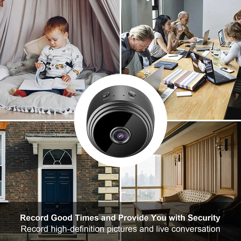 Câmera de Vigilância WiFi, Home Indoor Audio Wireless CCTV Video Security Protection, HD 1080P, Monitor IP