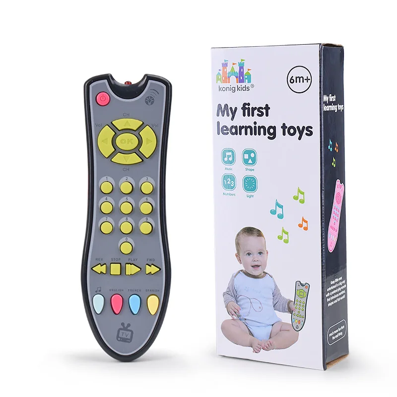 Milageto Musique TV télécommande à distance enfant infantile bébé jouets  apprentissage jouet éducatif téléphone à distance semblant Playset pour  les