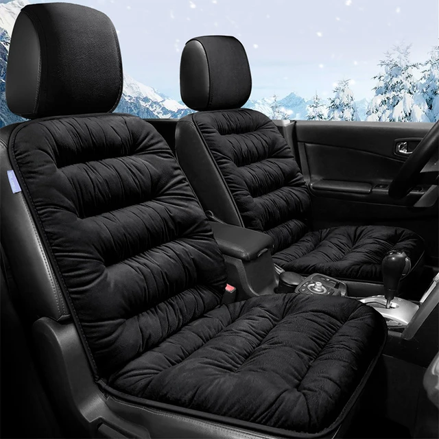 Winter Soft Plush Car Seat Cover Classic Black White Color Auto Seat Cushion  Mats Keep Warm Floral Car Accessories Universal - AliExpress