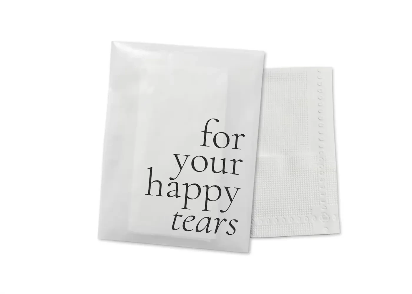 

25pcs Happy Tears Tissue Packets | Wedding Tissues | Wedding Guests |Biodegradable Packets | Serif For Your Happy Tears