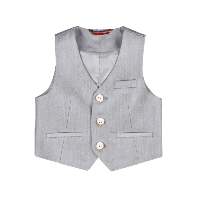 

Vest For Baby Boy Gentleman Kids Violin Dance Show Waistcoat Child Performence Tuxedo Vest Children 1Year Birthday Wedding Wear