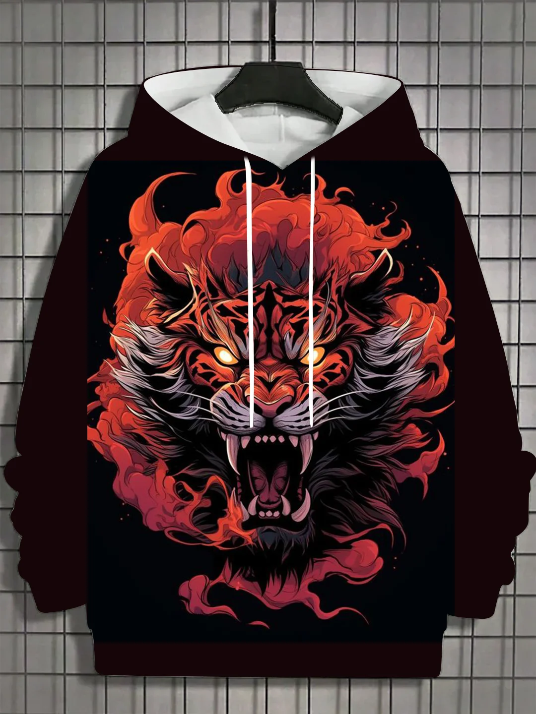 thumbnail image 1 of Sudadera con capucha para hombre con estampado 3D de animales, sudadera con capucha de manga larga con gráficos de tigre y león, moda de otoño, sudadera con capucha de dragón para hombre, ropa de call, 1 of 4