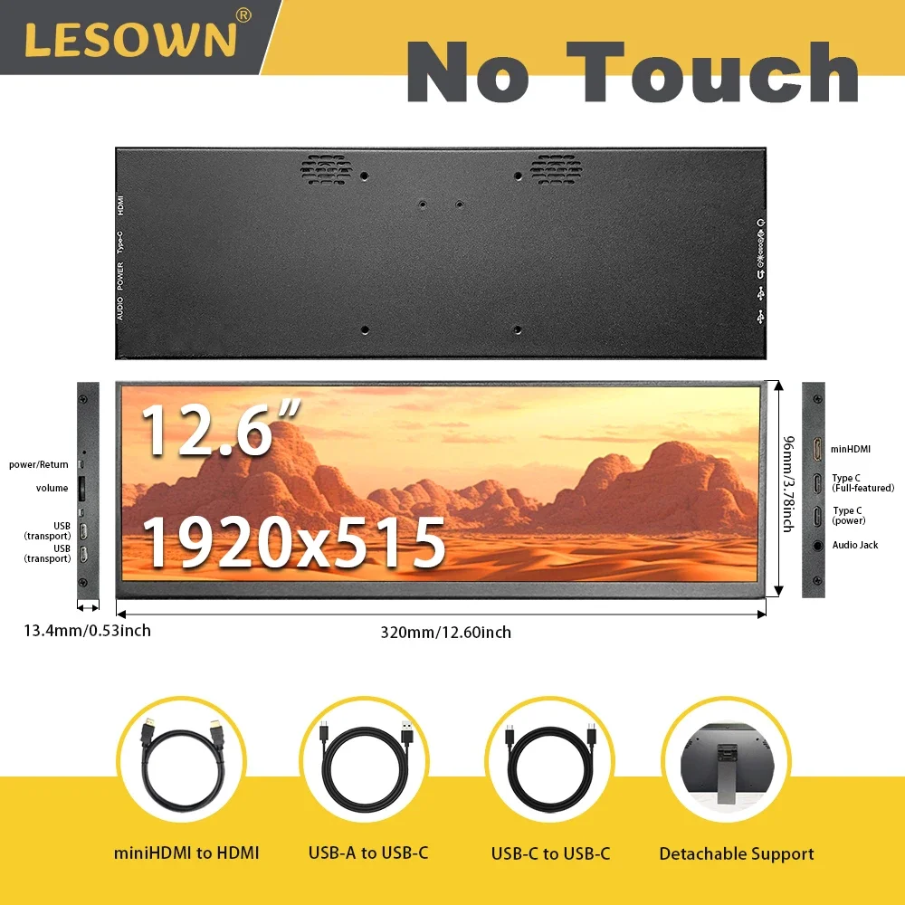 LESOWN شريط طويل 12.7 12.6 بوصة شاشة 120 هرتز 2880...