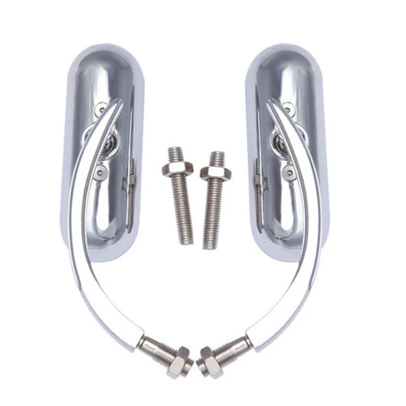 

Motorcycle Black Rearview Mirror Square Oval Side Mirror For Harley Touring Electra Glide Dyna Fatboy Softail Sportster Breakou